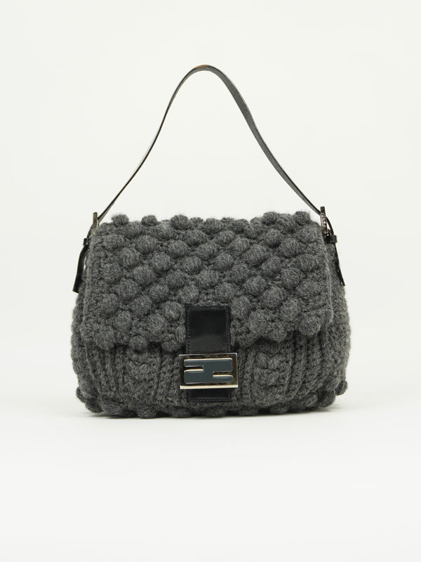 FENDI CASHMERE WOOL MAMA BAGUETTE