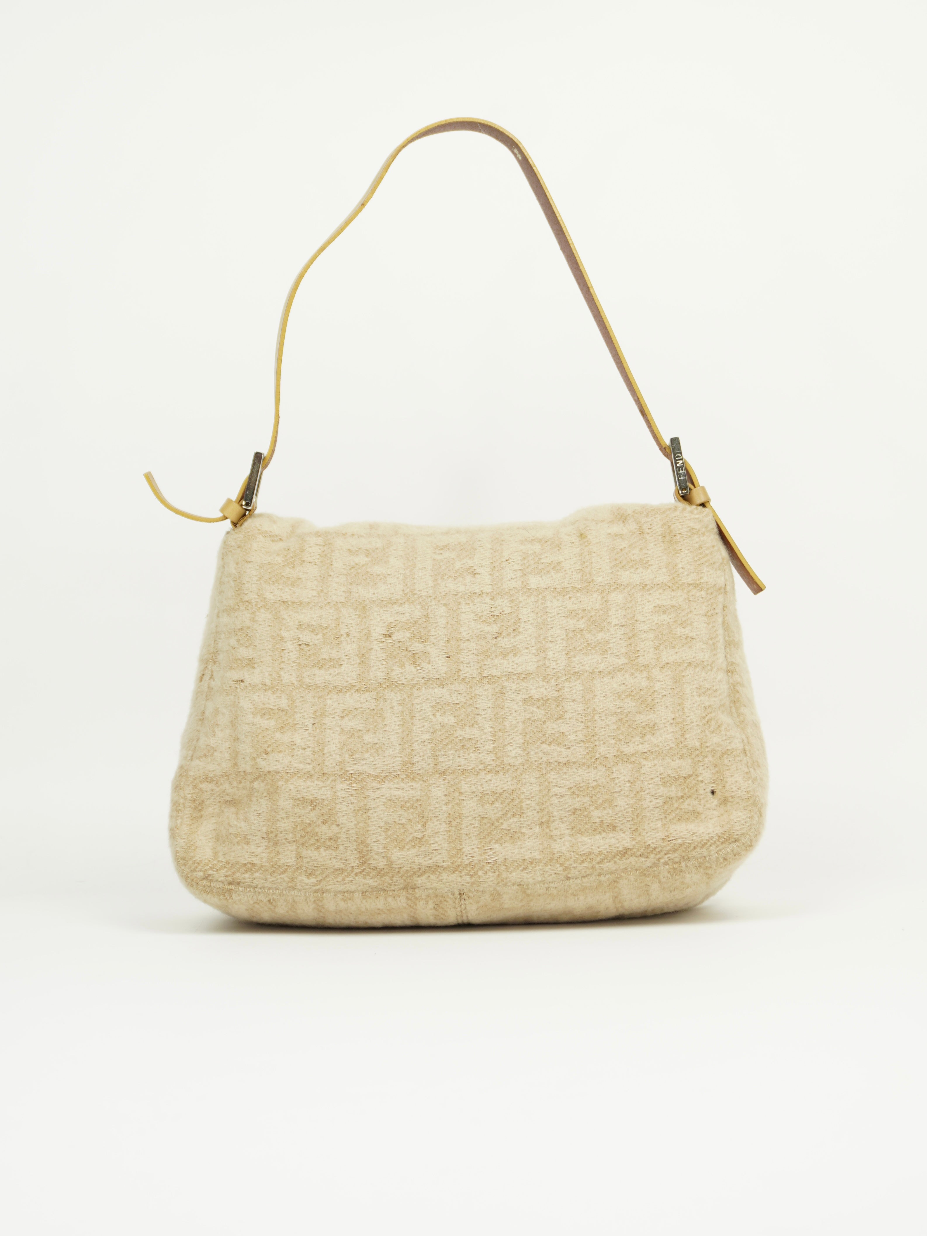 FENDI CASHMERE WOOL MAMA BAGUETTE