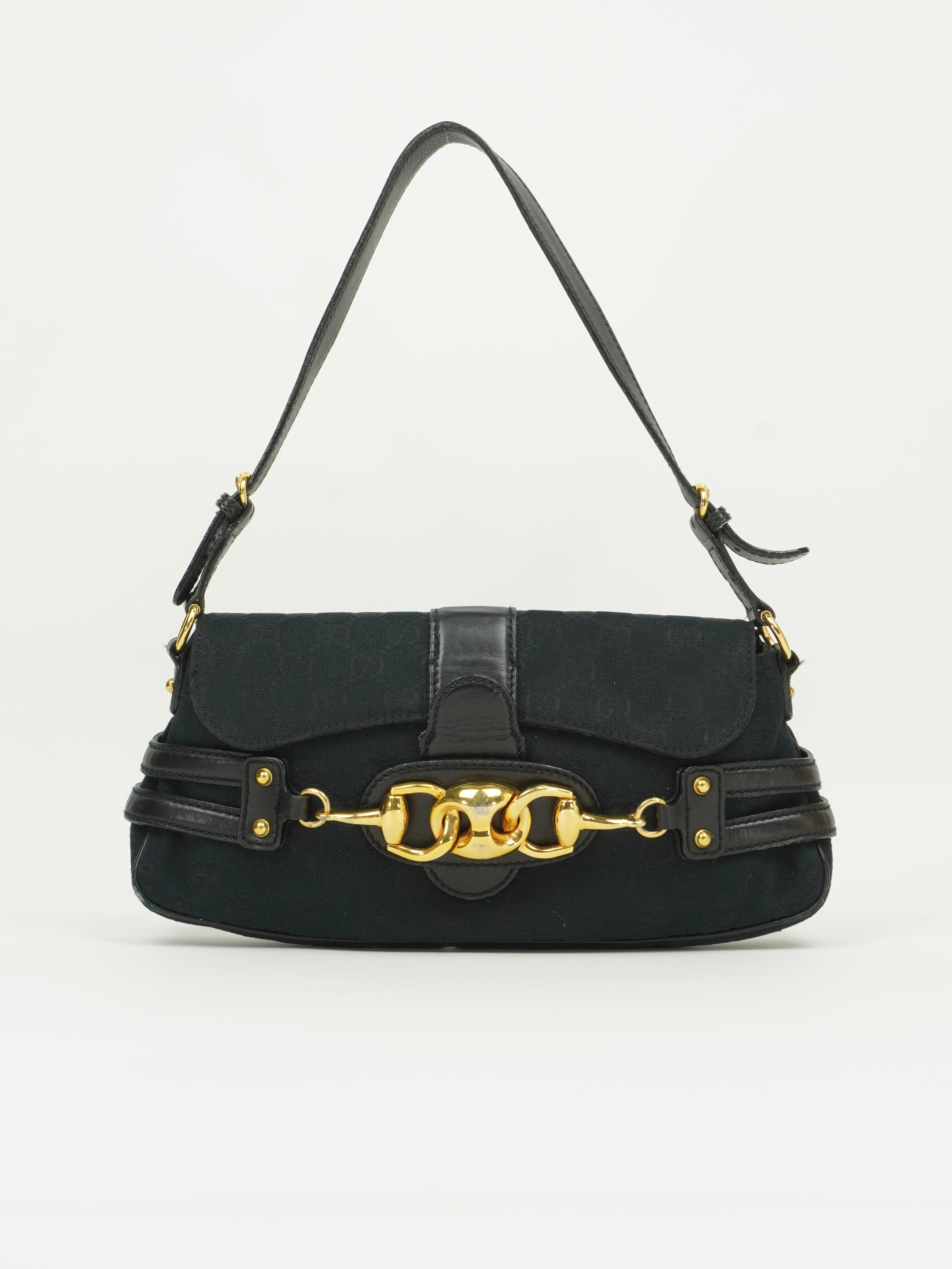 GUCCI MONOGRAM HORSEBIT BAG