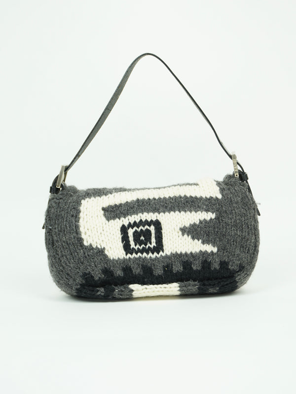 FENDI CASHMERE KNITTED BAGUETTE