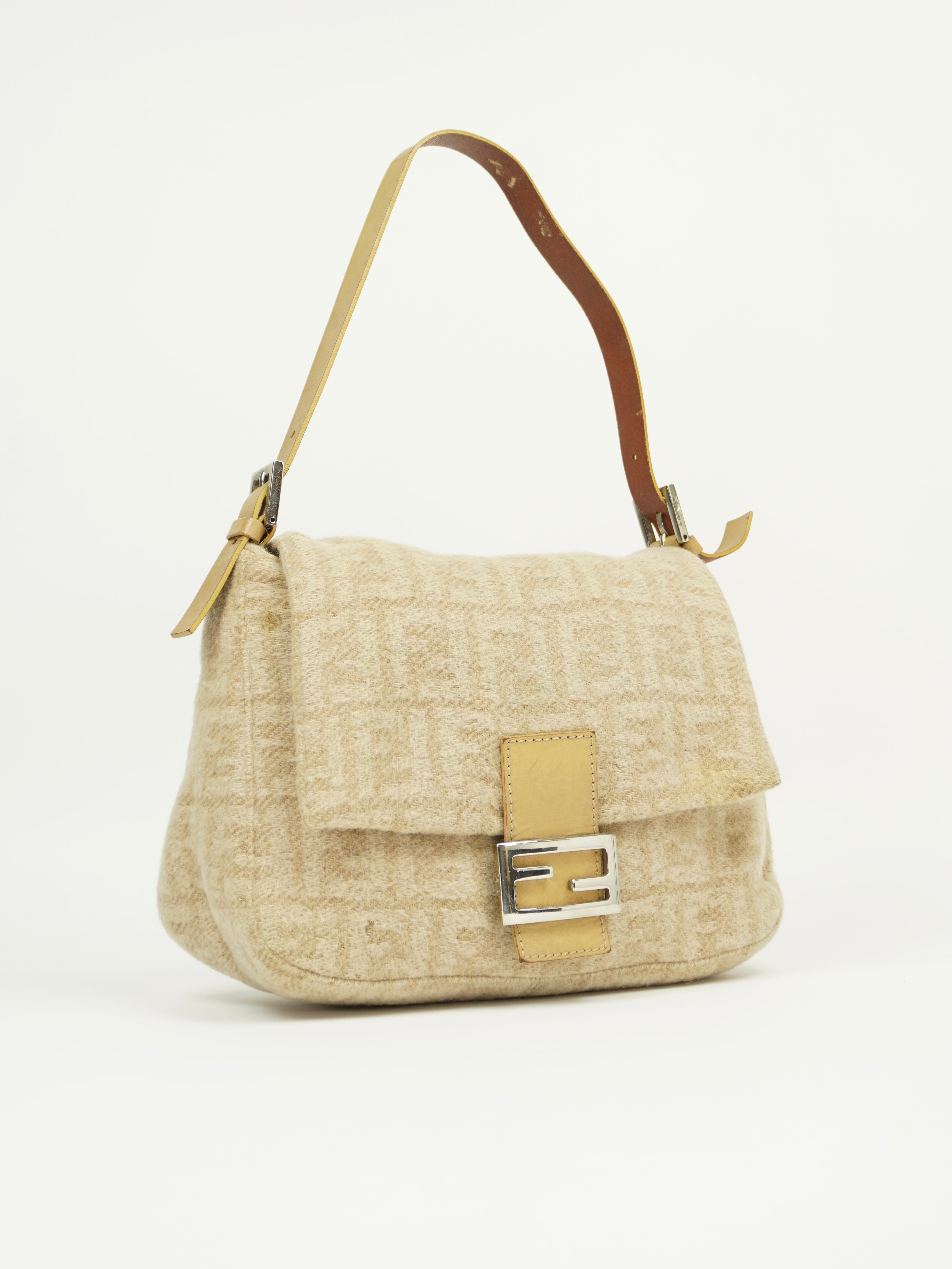 FENDI CASHMERE WOOL MAMA BAGUETTE