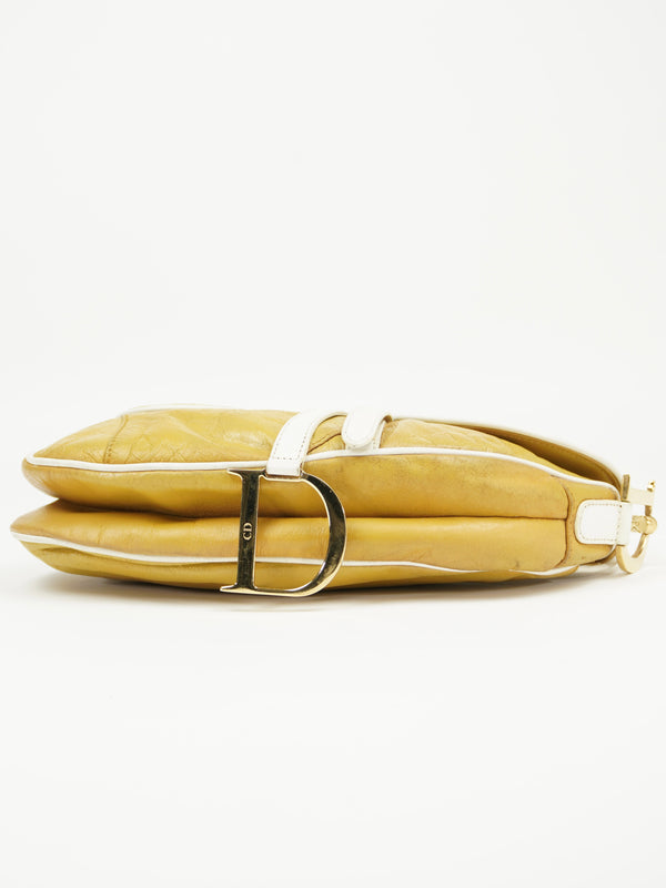 CHRISTIAN DIOR LEATHER SADDLE BAG