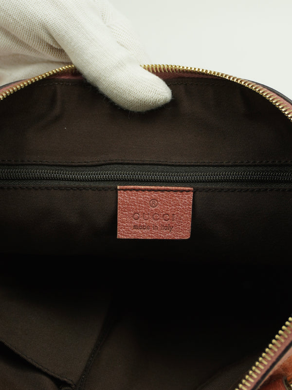 GUCCI MONOGRAM SUEDE BAG