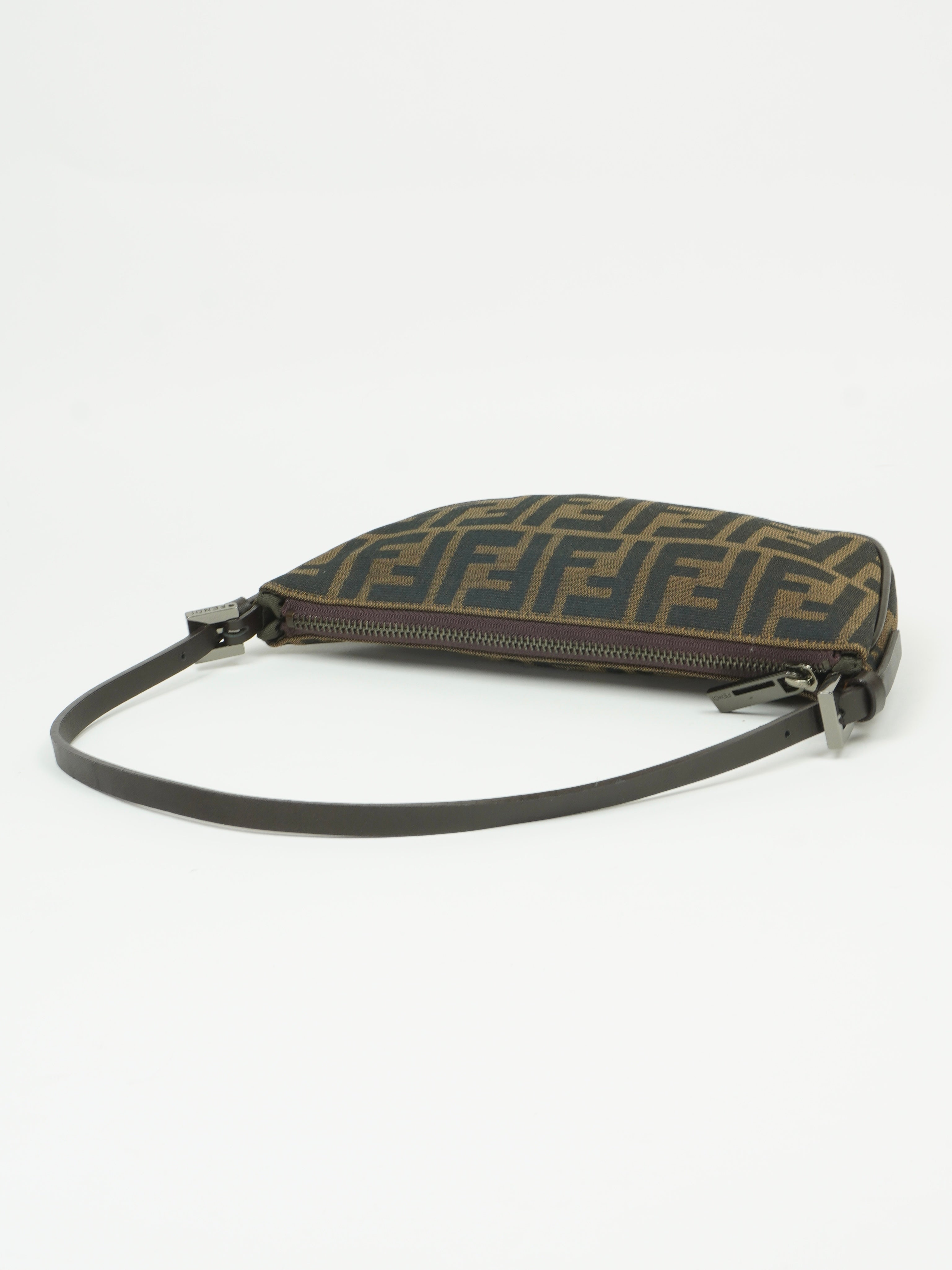FENDI ZUCCA CRESCENT SHOULDER BAG