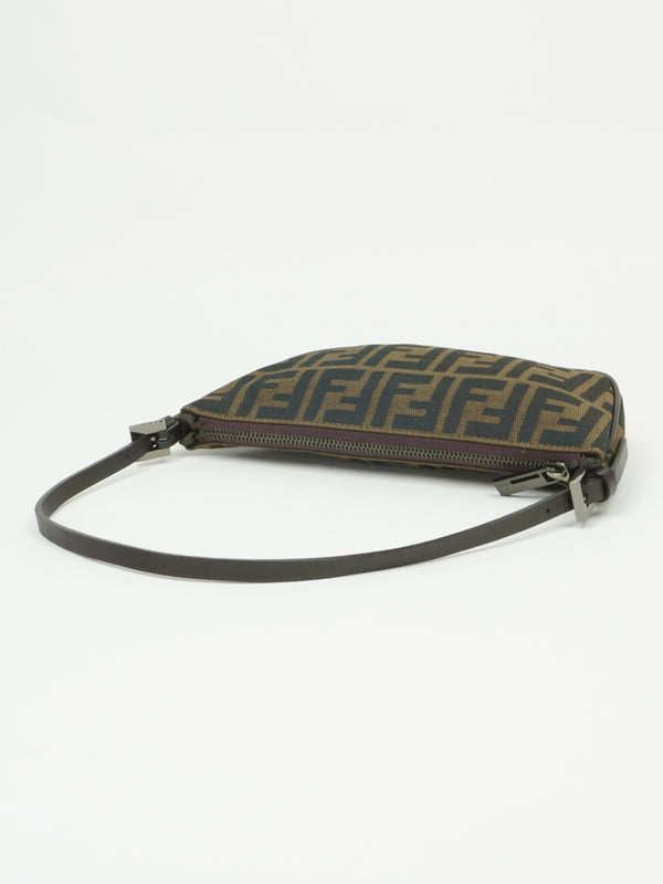 FENDI ZUCCA CRESCENT SHOULDER BAG