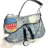 Christian Dior Denim Double Saddle Bag