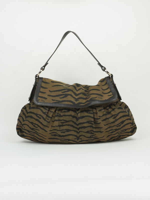 FENDI TIGER STRIPE SHOULDER BAG