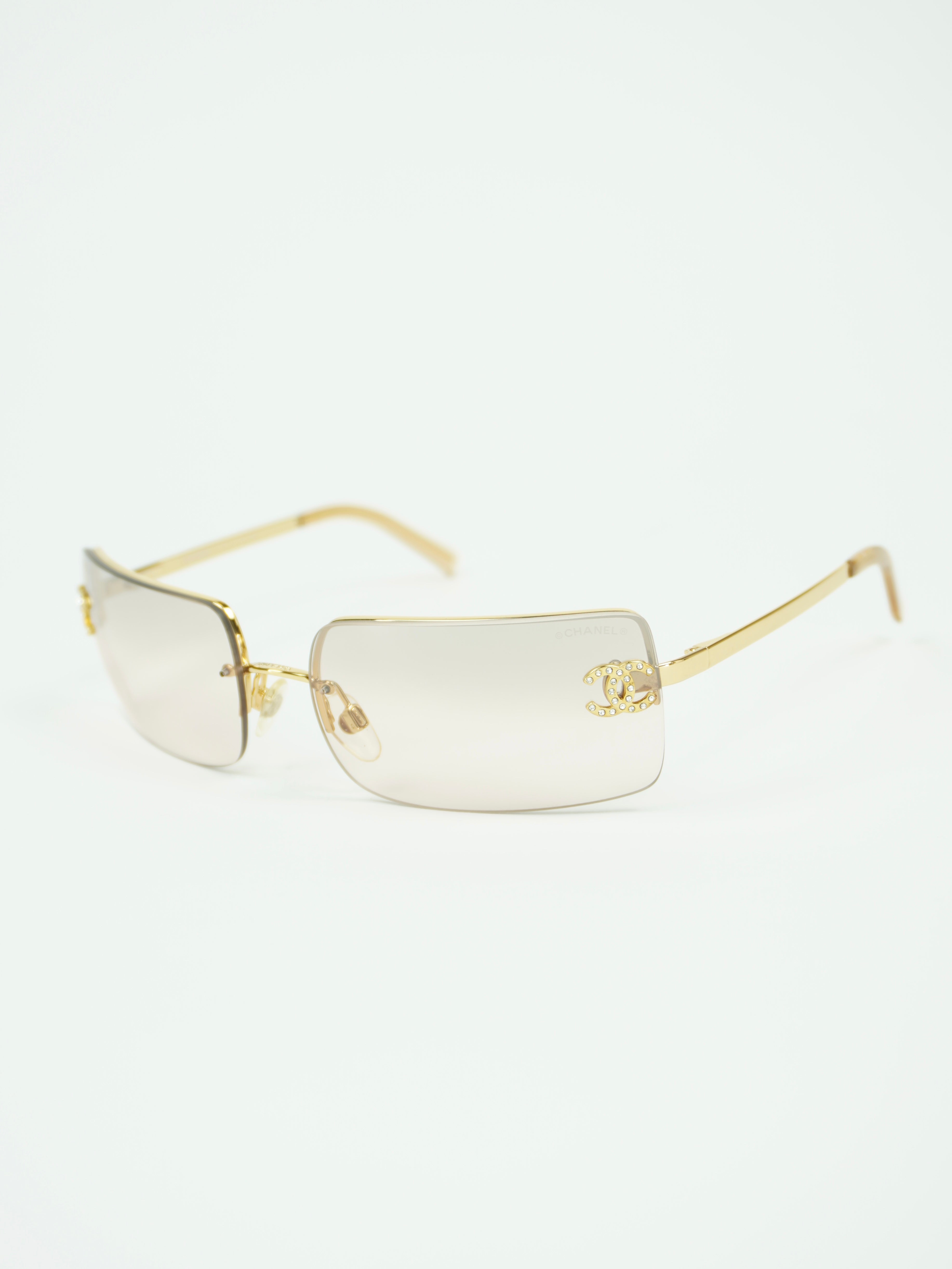 CHANEL RHINESTONE SUNGLASSES