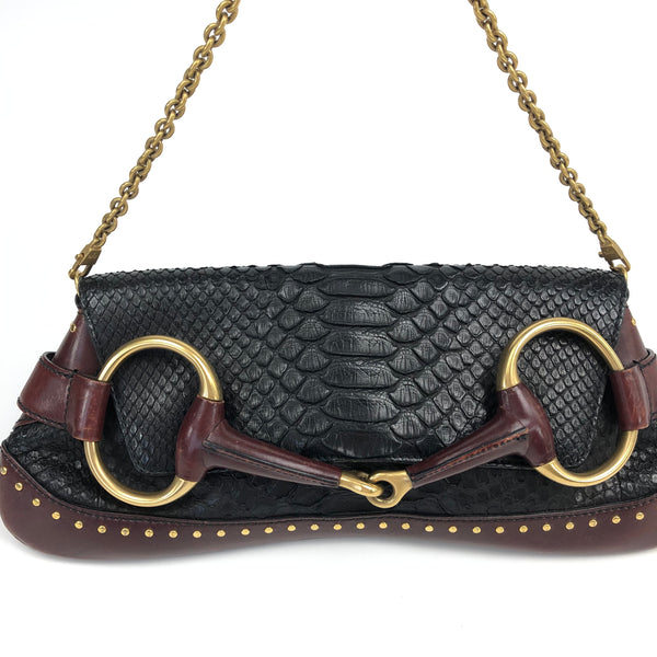 Gucci Horsebit Tom Ford Python Chain Shoulder Bag