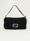 FENDI DIAMANTÉ CASHMERE BAGUETTE WITH LIZARD TRIM