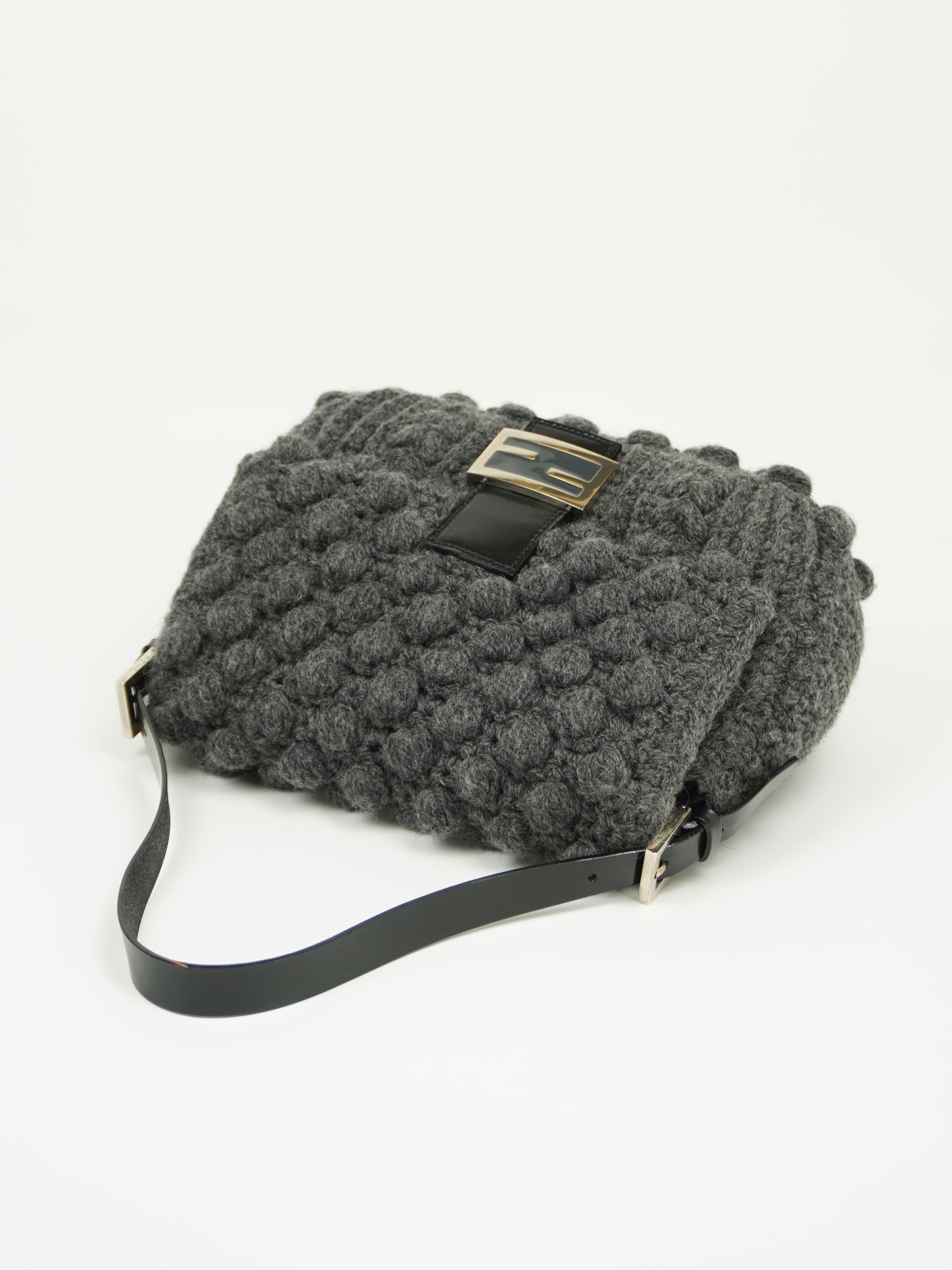 FENDI CASHMERE WOOL MAMA BAGUETTE