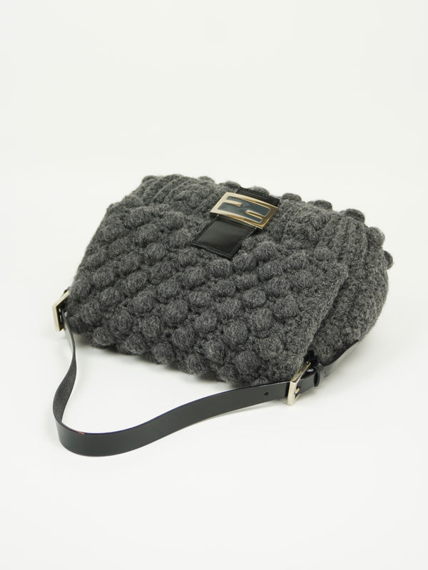 FENDI CASHMERE WOOL MAMA BAGUETTE