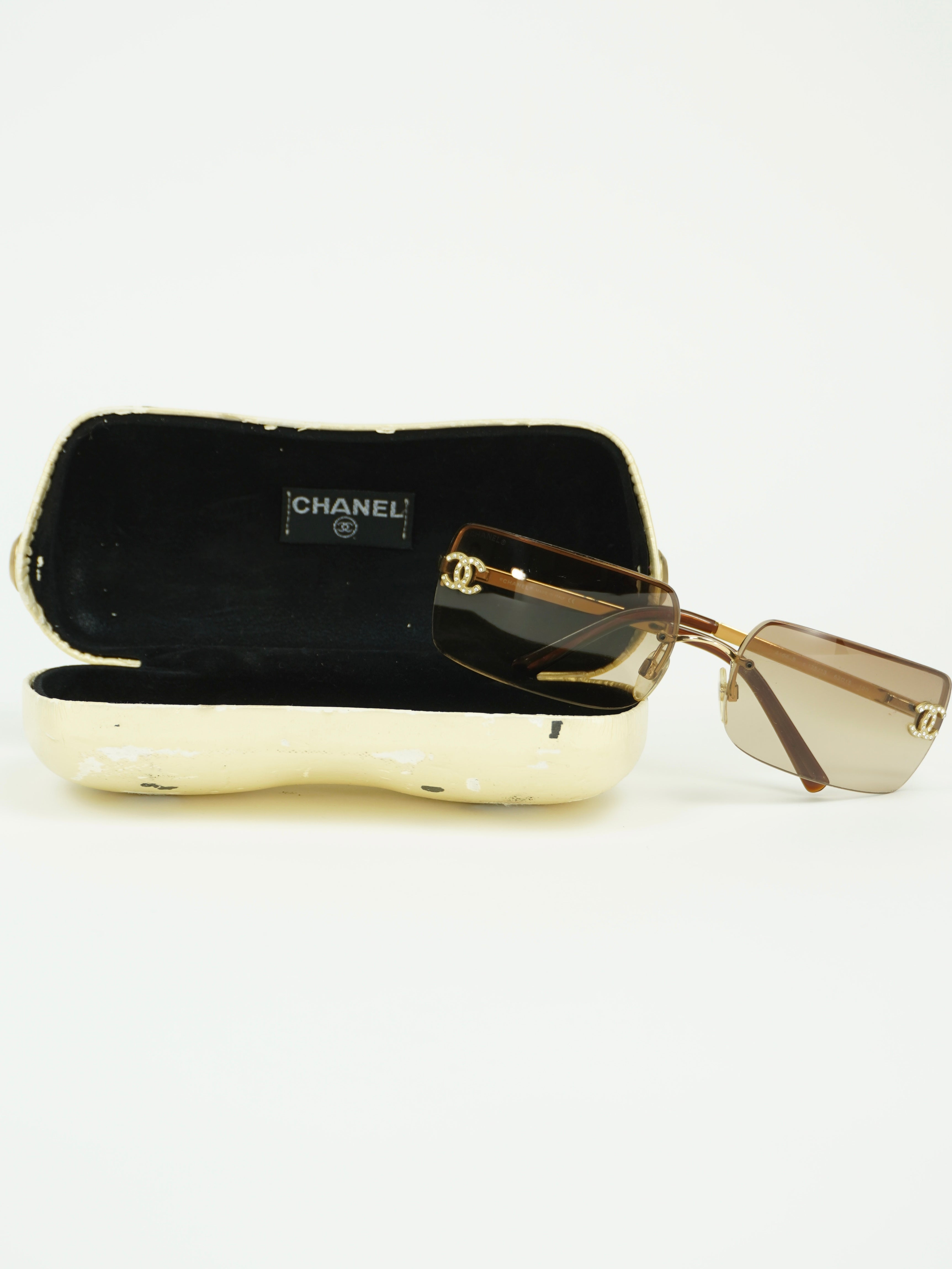 CHANEL RHINESTONE SUNGLASSES