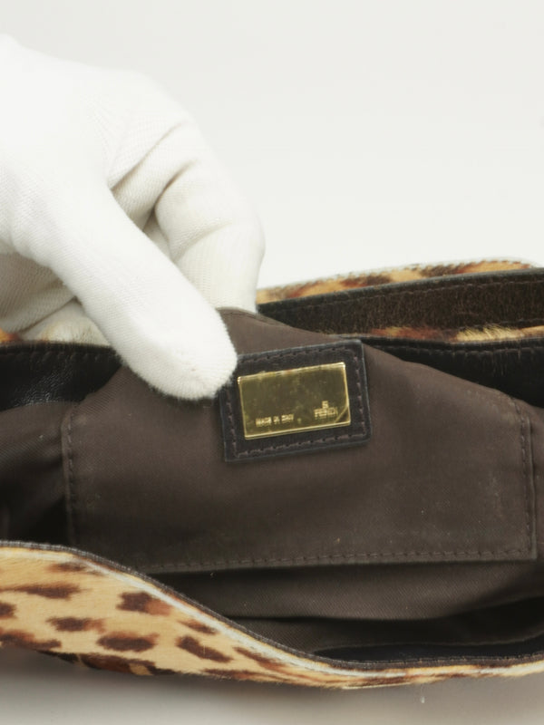 FENDI LEOPARD PRINT PONY HAIR BAG