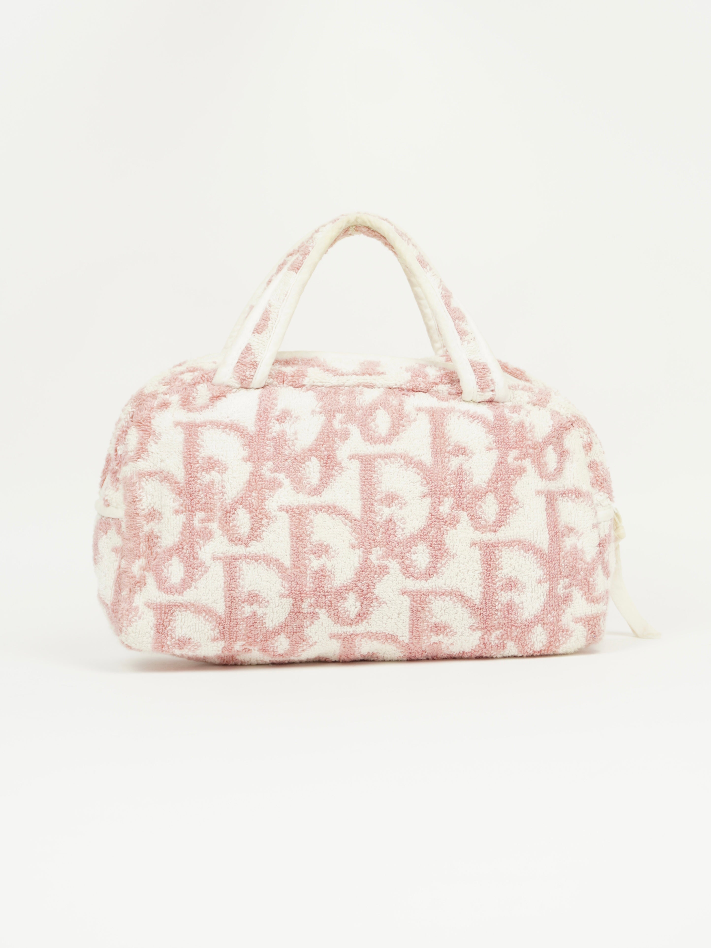 CHRISTIAN DIOR MONOGRAM TERRY CLOTH TOWEL BAG