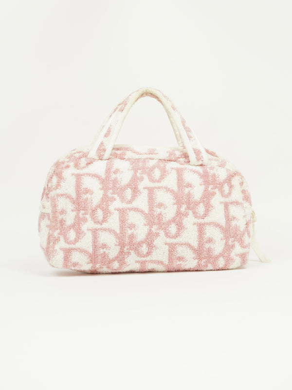 CHRISTIAN DIOR MONOGRAM TERRY CLOTH TOWEL BAG
