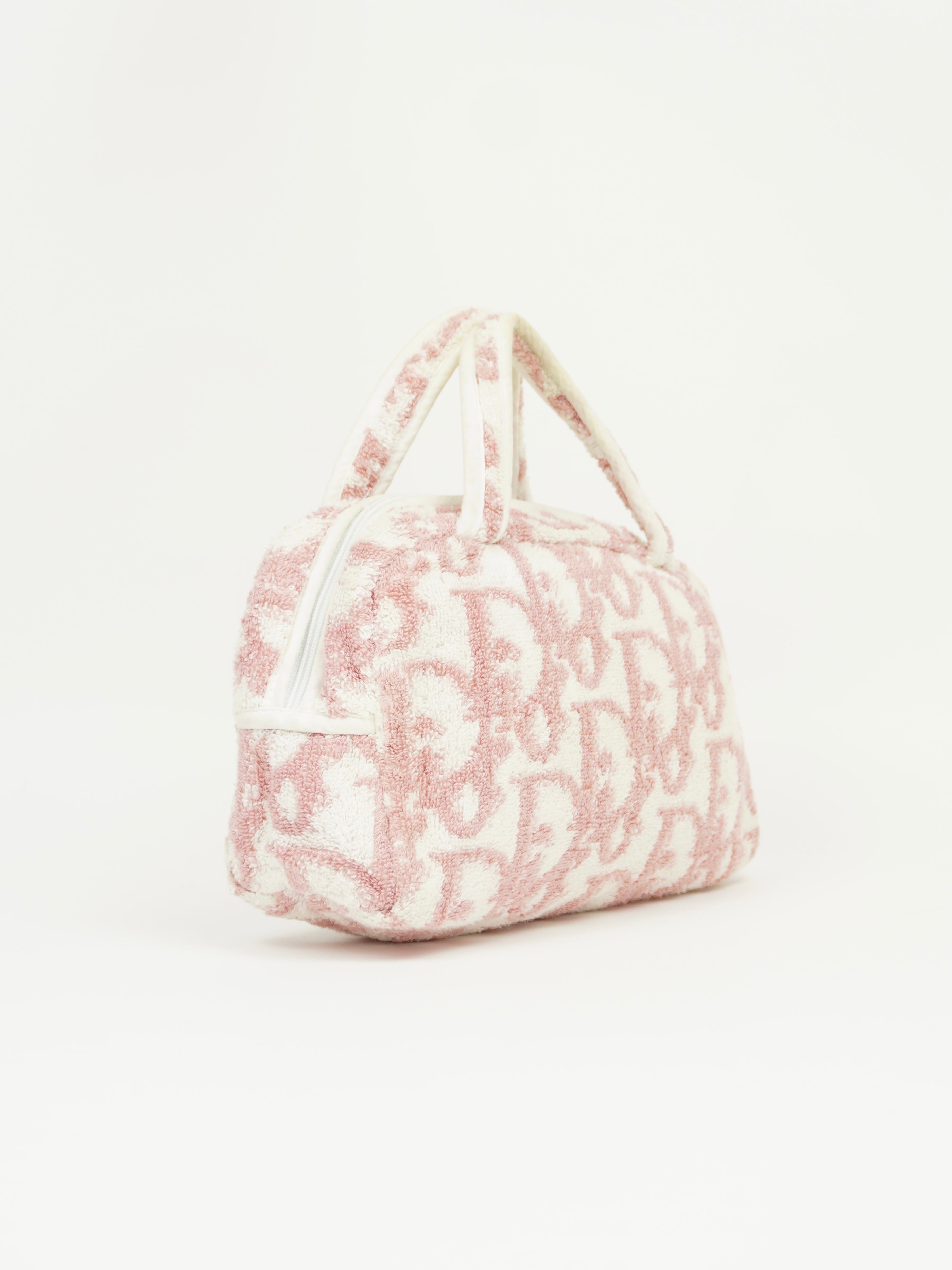 CHRISTIAN DIOR MONOGRAM TERRY CLOTH TOWEL BAG