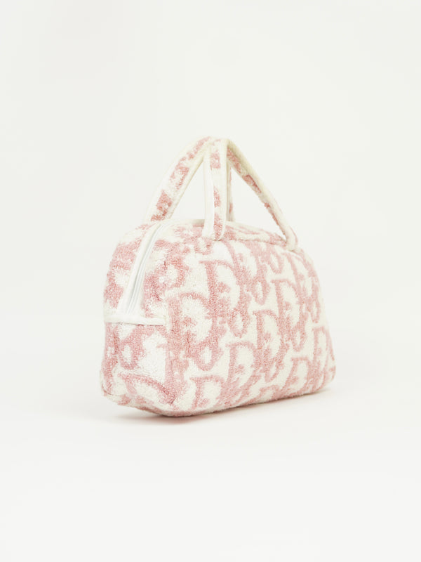 CHRISTIAN DIOR MONOGRAM TERRY CLOTH TOWEL BAG