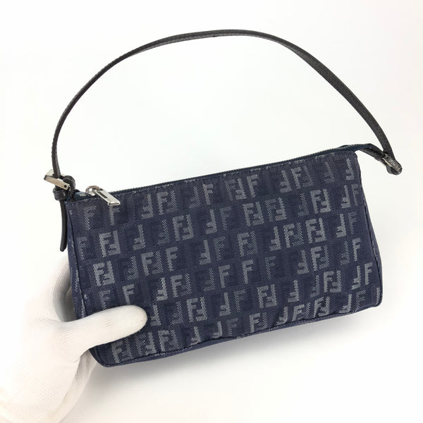 FENDI DENIM ZUCCA SHOULDER BAG