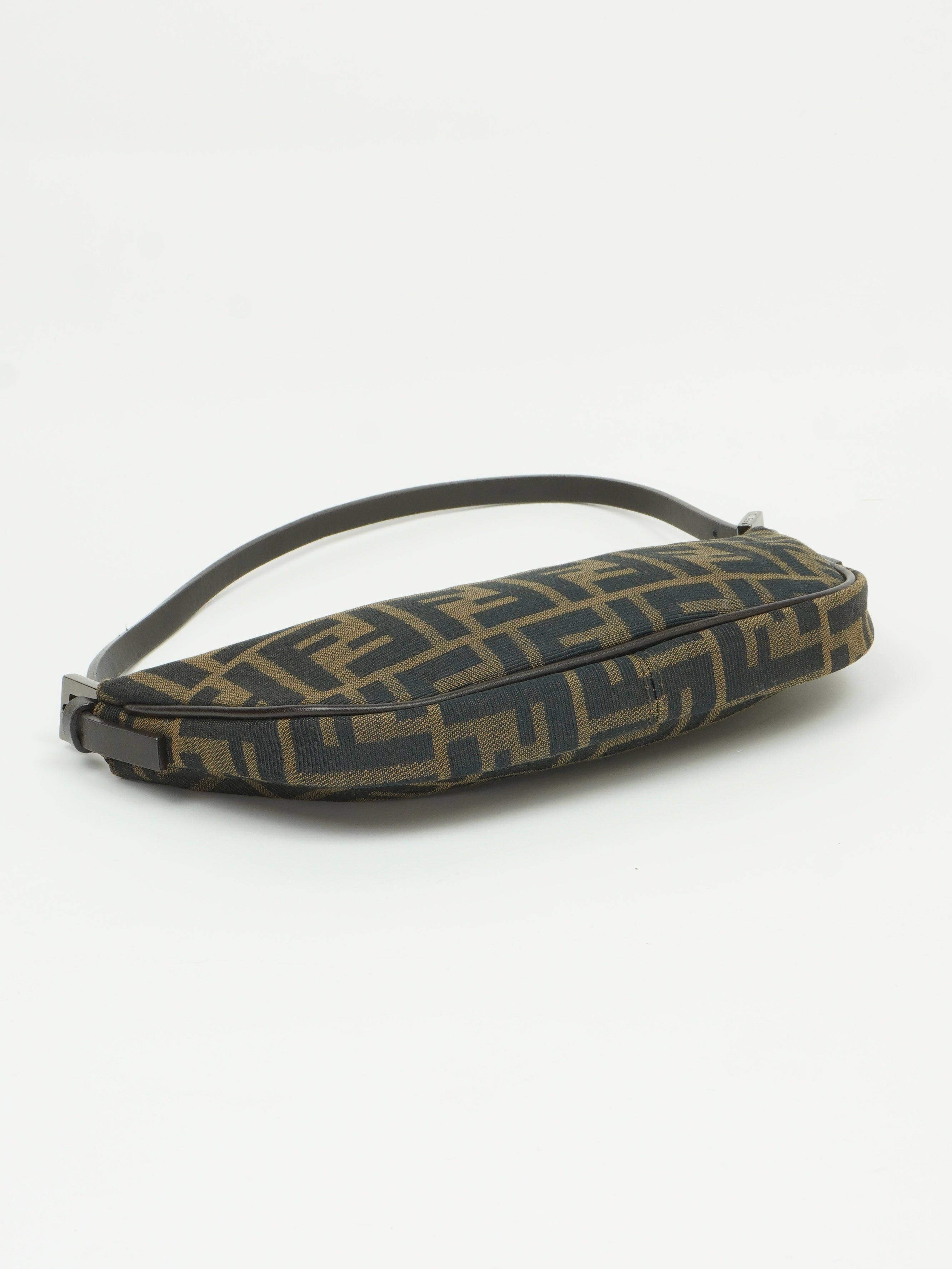 FENDI ZUCCA CRESCENT SHOULDER BAG