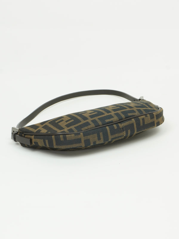 FENDI ZUCCA CRESCENT SHOULDER BAG