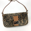 FENDI FLUFFY LEOPARD BAGUETTE BAG