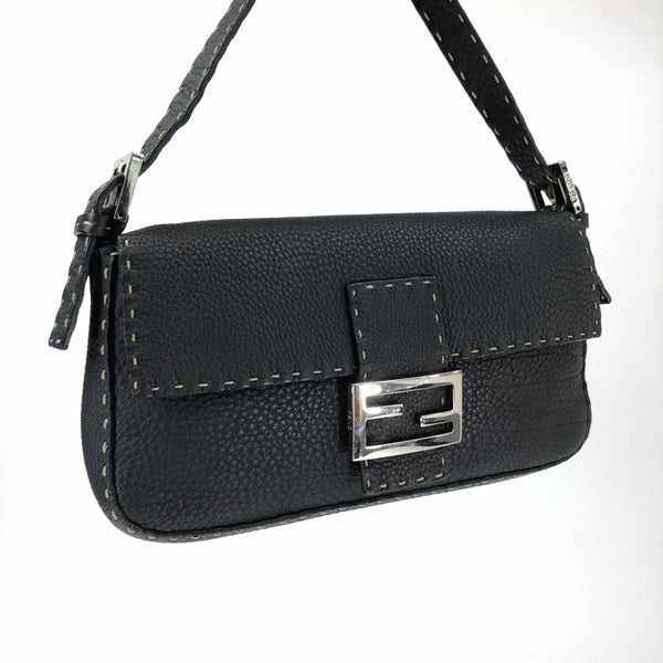 FENDI SELLERIA LEATHER BAGUETTE BAG