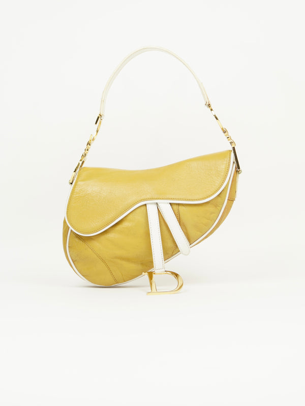 CHRISTIAN DIOR LEATHER SADDLE BAG