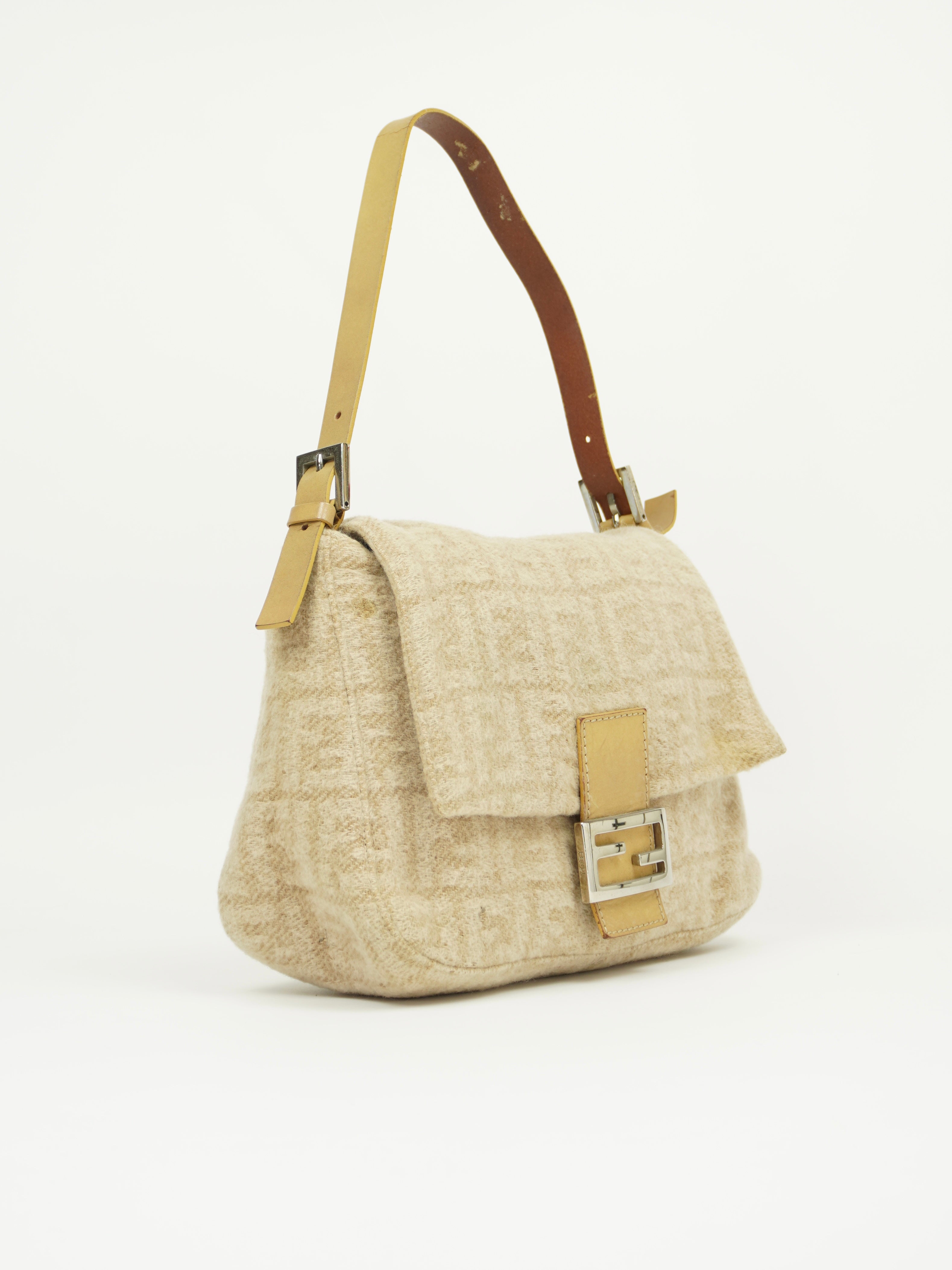 FENDI CASHMERE WOOL MAMA BAGUETTE