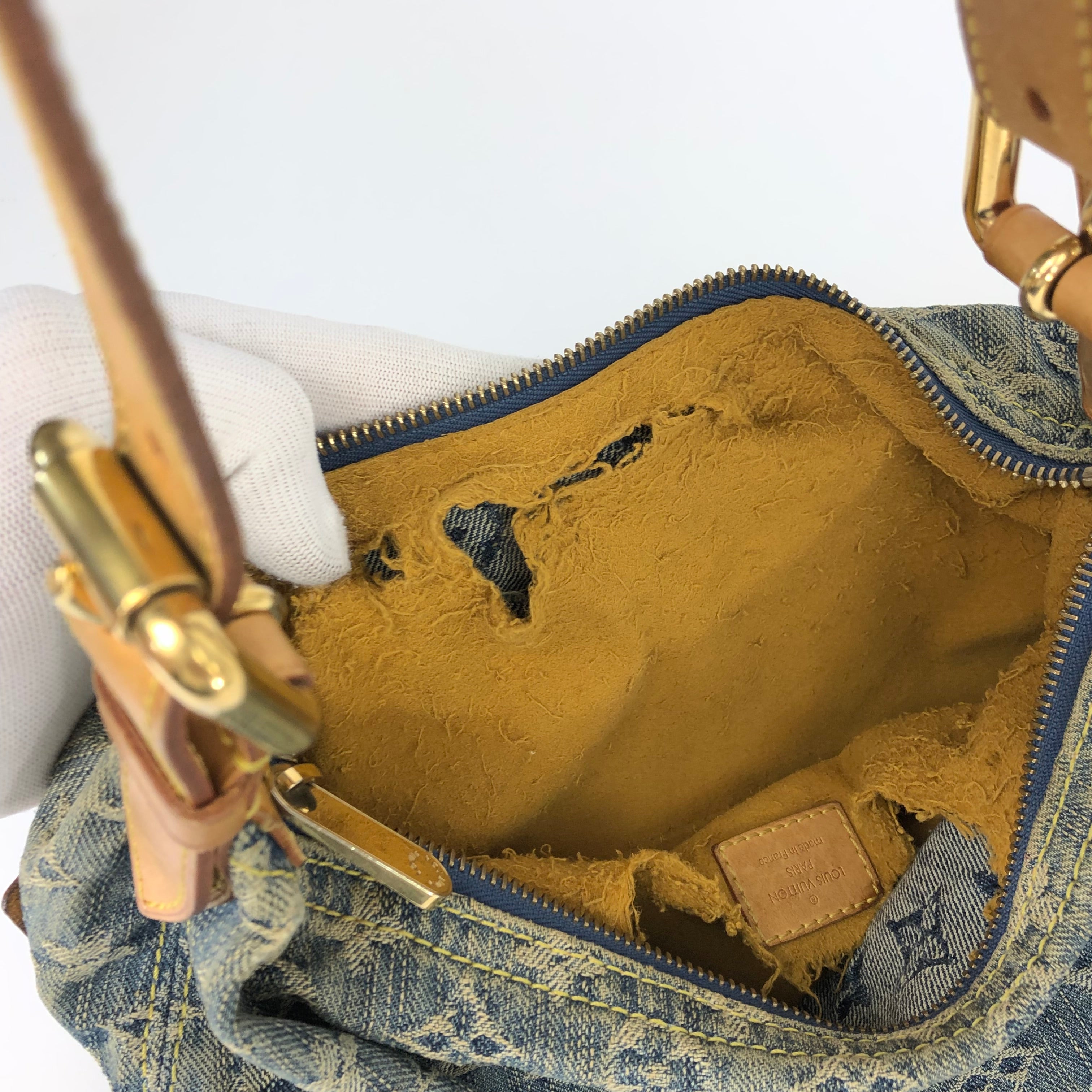 LOUIS VUITTON BAGGY PM DENIM SHOULDER BAG