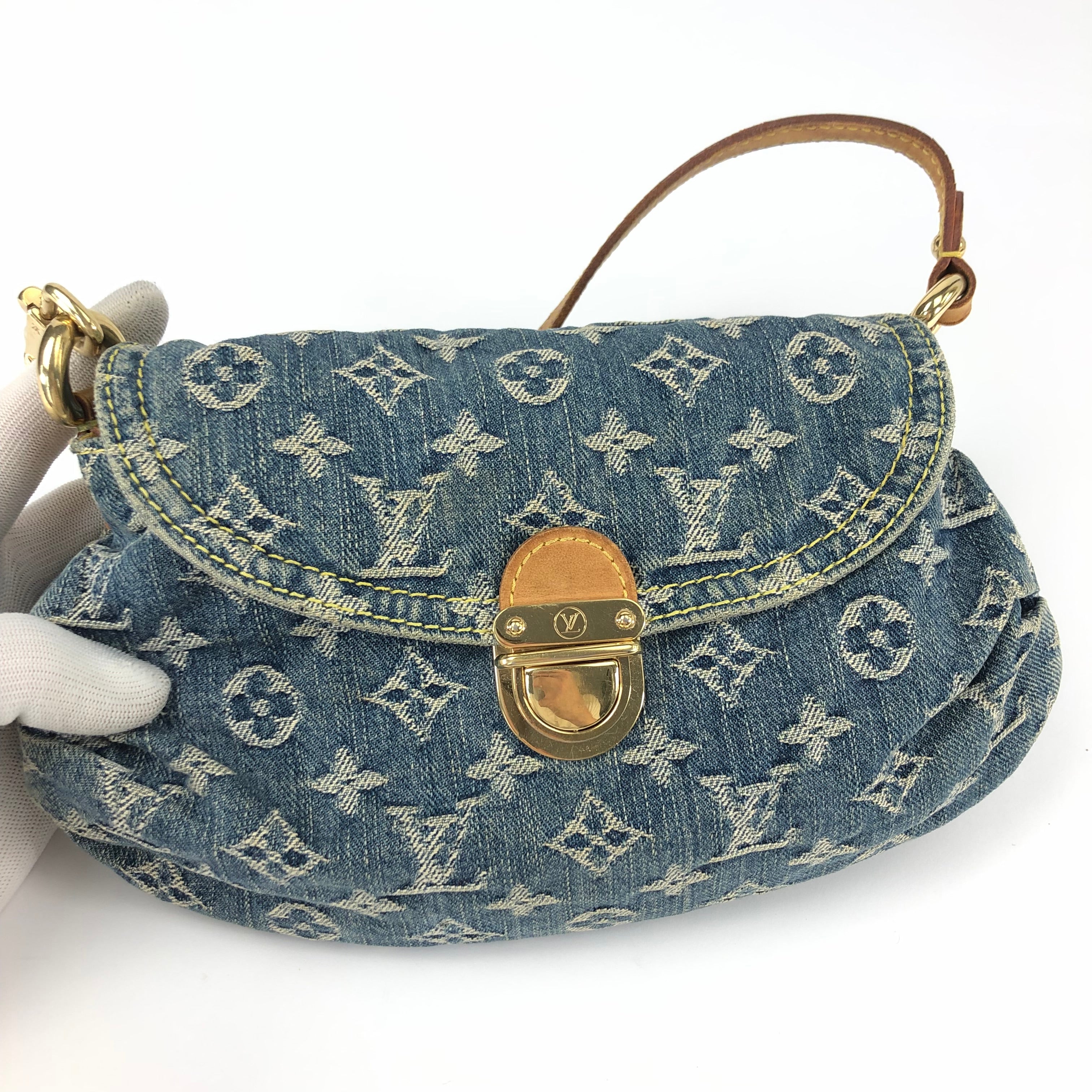 Louis Vuitton Pleaty Denim Shoulder Bag