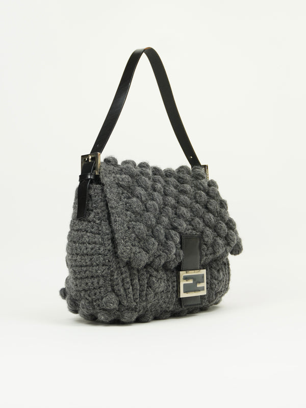 FENDI CASHMERE WOOL MAMA BAGUETTE