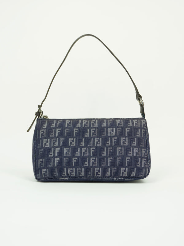 FENDI DENIM ZUCCA SHOULDER BAG