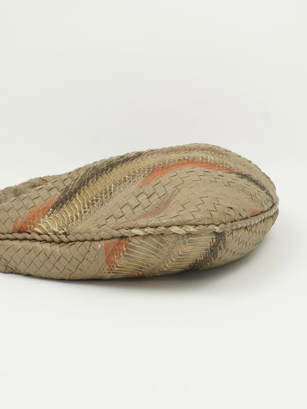 BOTTEGA VENETA SNAKESKIN INTRECCIATO HOBO SHOULDER BAG