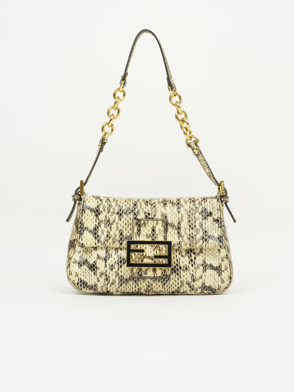 FENDI SNAKESKIN BAGUETTE BAG