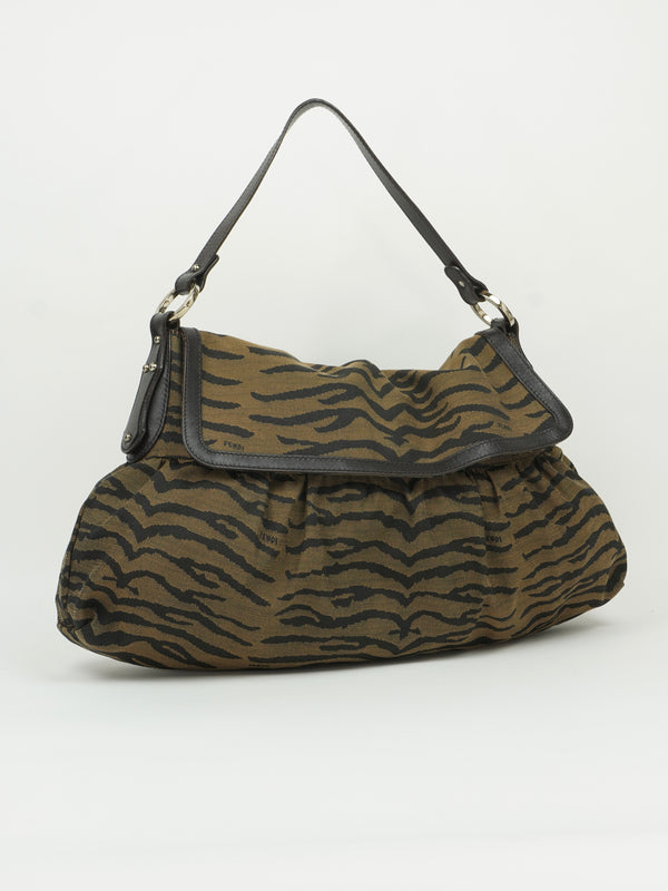 FENDI TIGER STRIPE SHOULDER BAG