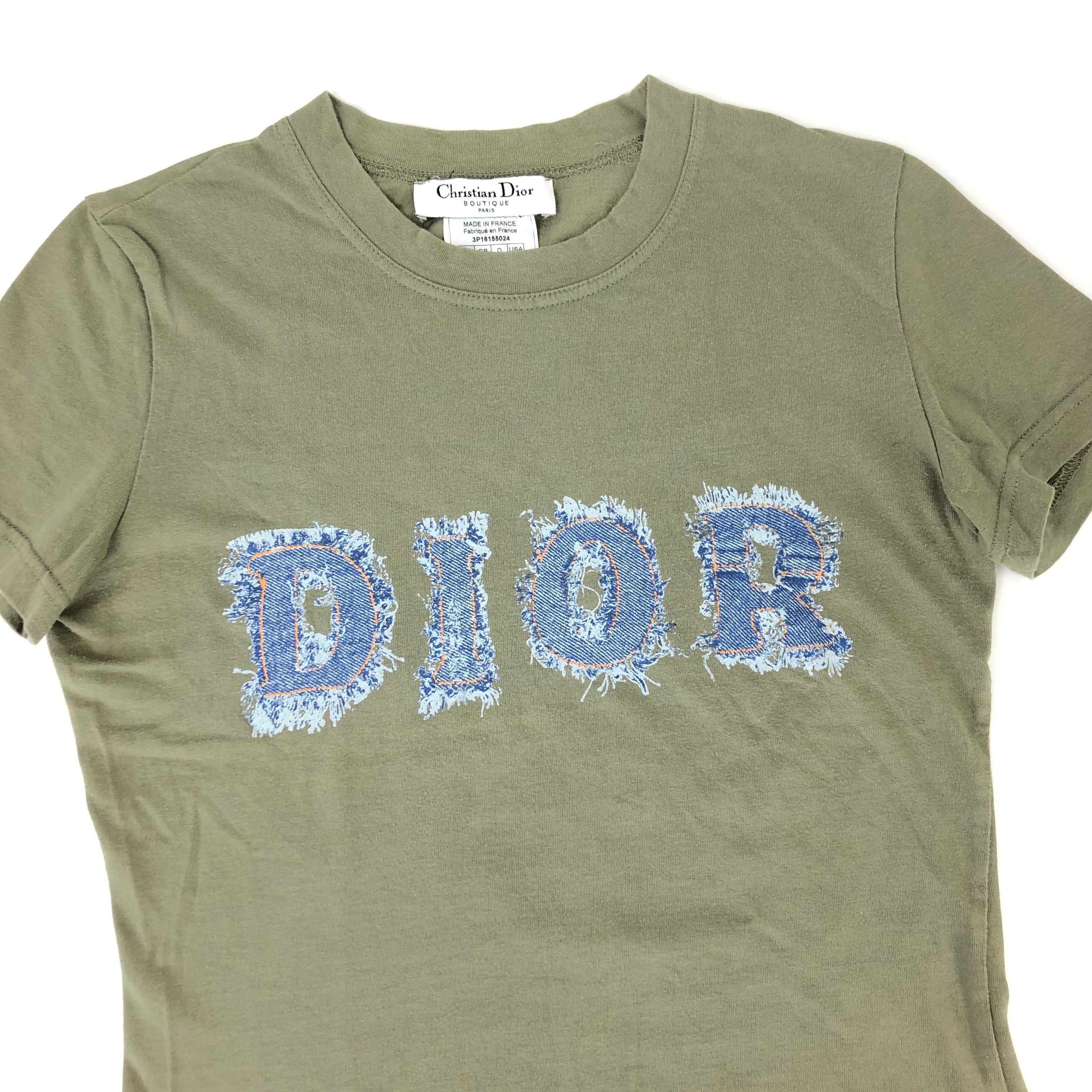 CHRISTIAN DIOR DENIM PRINT T-SHIRT