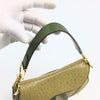 Christian Dior Ostrich Leather Double Saddle Bag