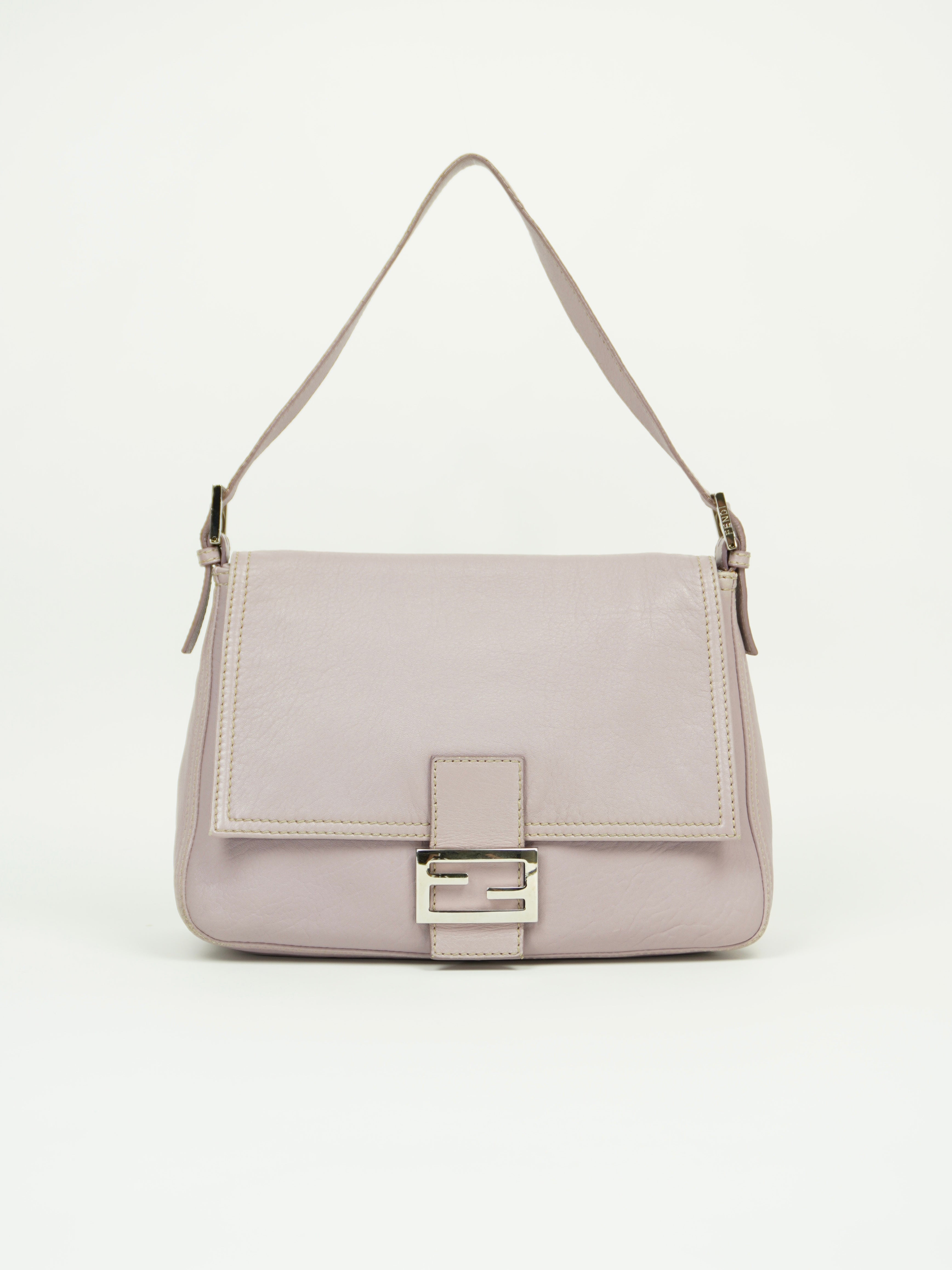 FENDI MAMA LILAC LEATHER BAGUETTE