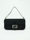 FENDI DIAMANTE CASHMERE BAGUETTE WITH LIZARD TRIM