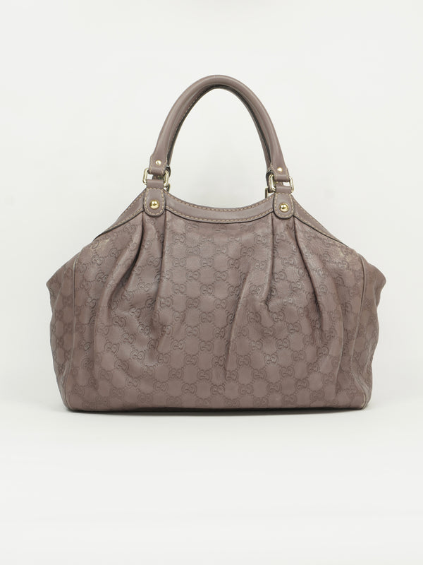 GUCCI MONOGRAM LEATHER SUKEY BAG