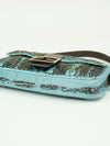 FENDI SILK BEADED BAGUETTE WITH LIZARD TRIM