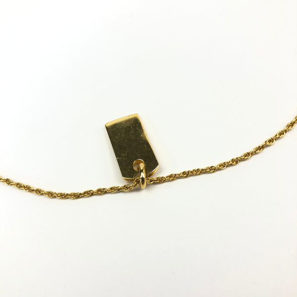 Christian Dior Tag Necklace