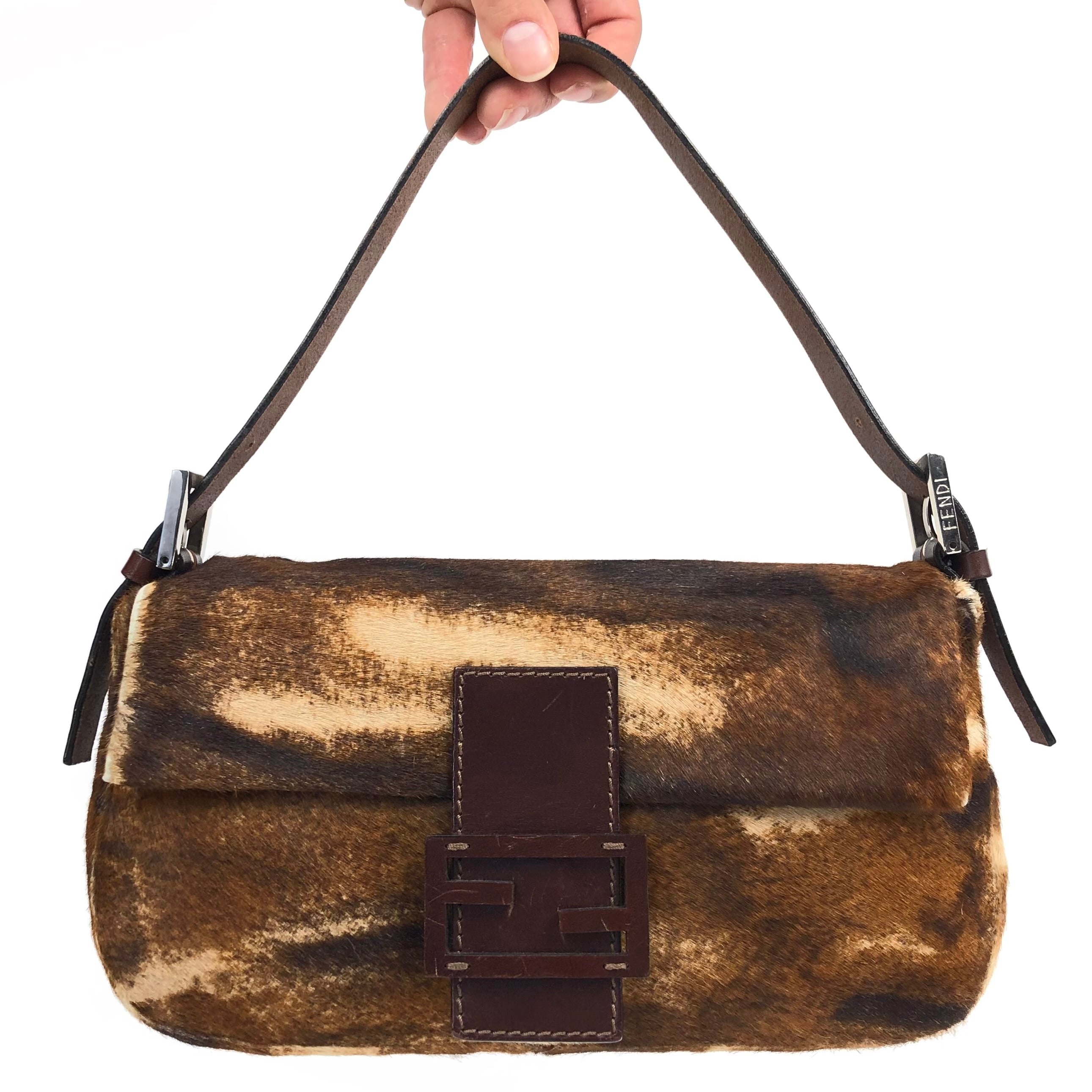 Fendi Calf Hair Baguette Bag