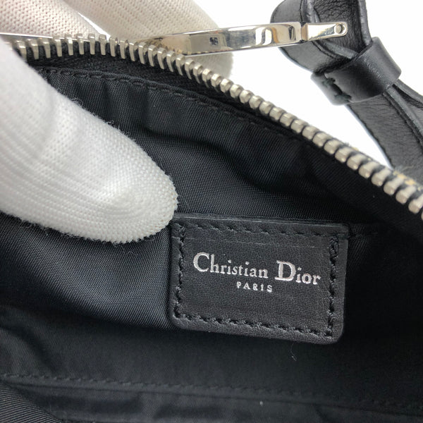 CHRISTIAN DIOR MONOGRAM SHOULDER BAG WITH SILVER DETAILING