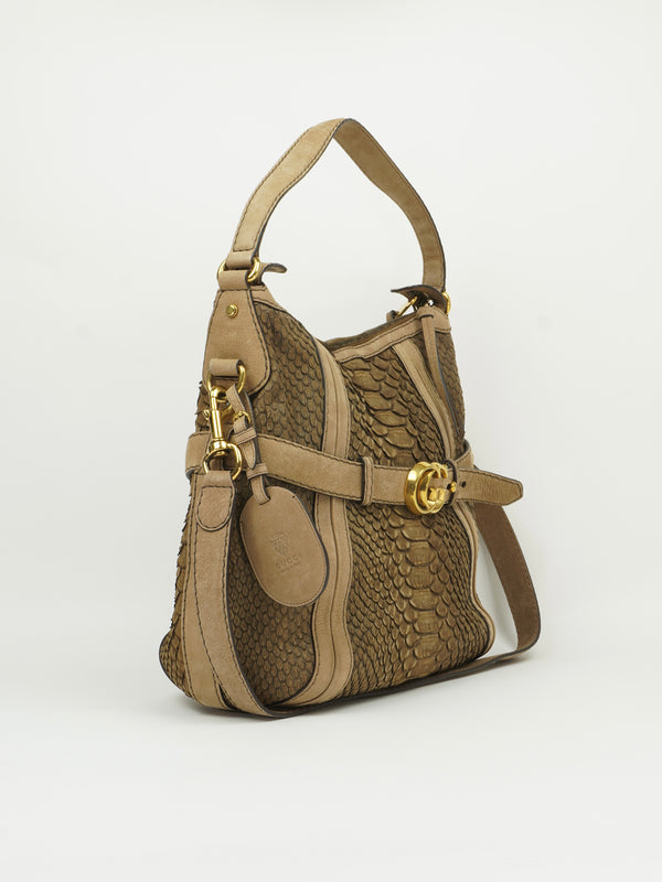 GUCCI SNAKESKIN HOBO BAG
