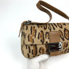 Fendi Leopard Calf Hair Baguette Shoulder Bag