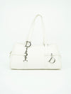 CHRISTIAN DIOR LEATHER BAG WITH SILVER HARDWARE