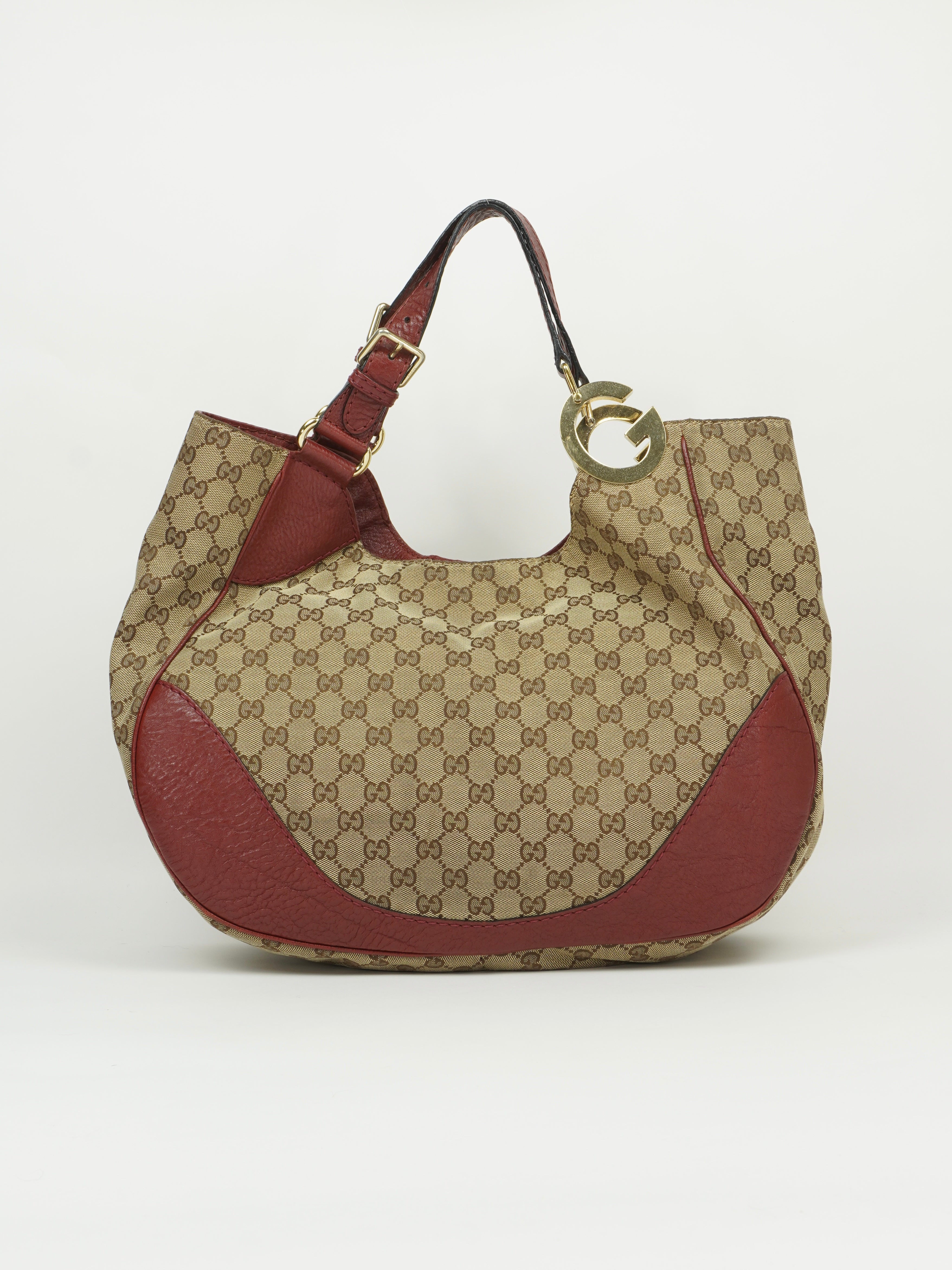 GUCCI MONOGRAM G LOGO HOBO BAG
