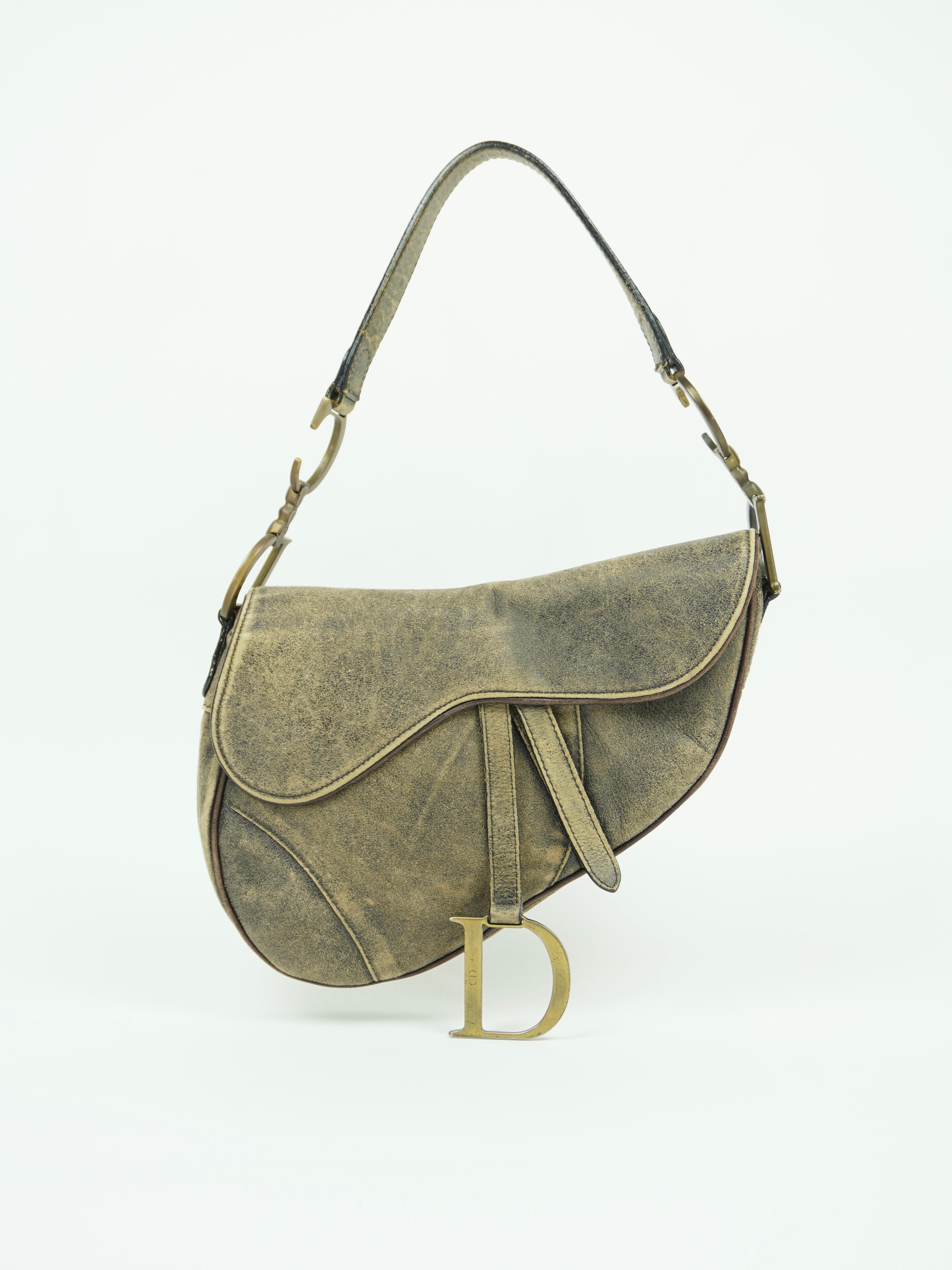 CHRISTIAN DIOR SUEDE SADDLE BAG